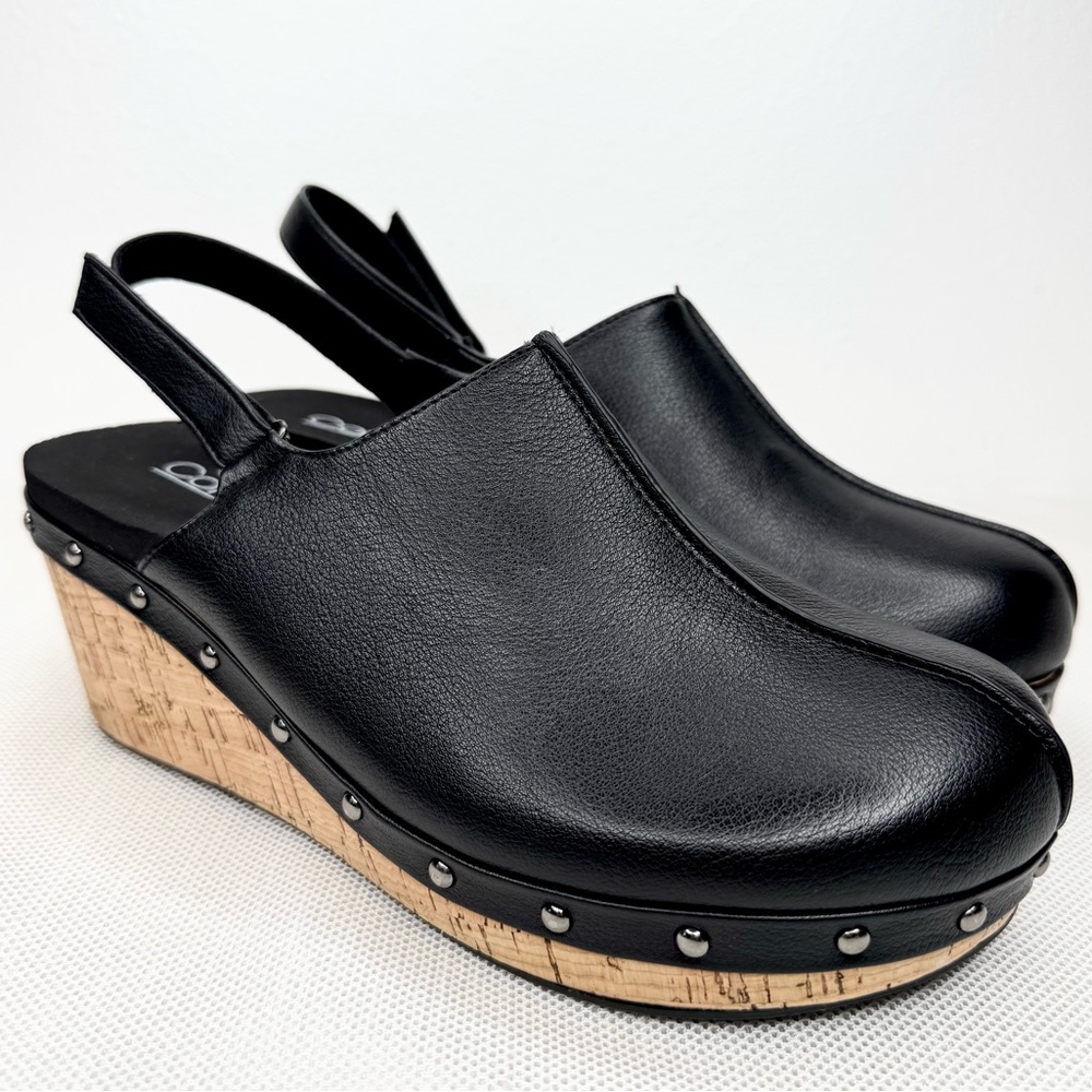 NEW Corkys women's size 8 Make Em Blush black platform comfort clog sandals - Picture 3 of 7